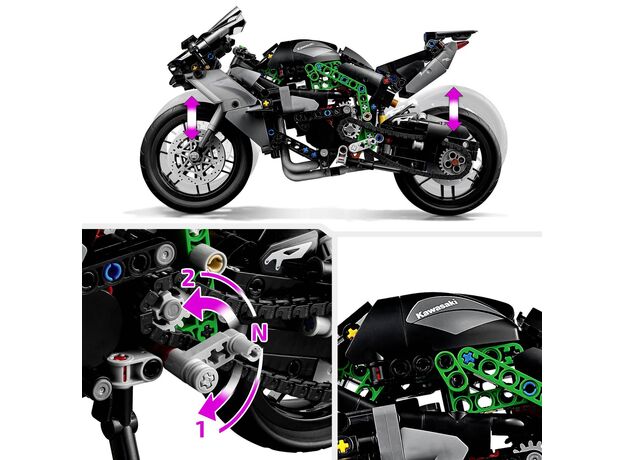لگو تکنیک مدل موتور سیکلت H2R کاوازاکی نینجا (42170), image 7