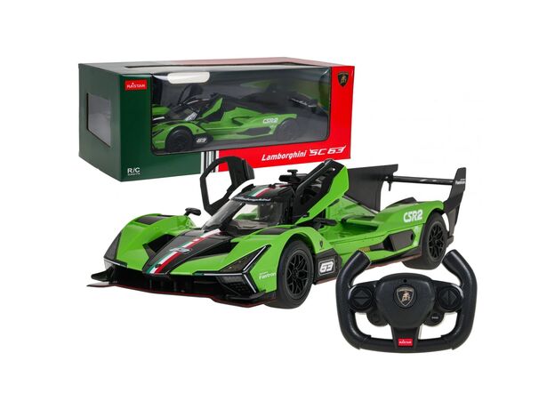 ماشین کنترلی لامبورگینی SC63 سبز راستار با مقیاس 1:14, image 