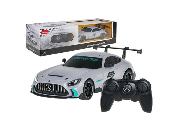 ماشین کنترلی Mercedes-AMG GT2 نقره ای راستار با مقیاس 1:24, image 