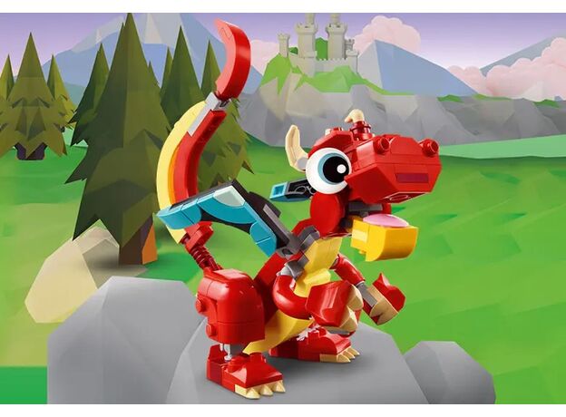 لگو کریتور 3 در 1 مدل اژدهای قرمز (31145), image 4