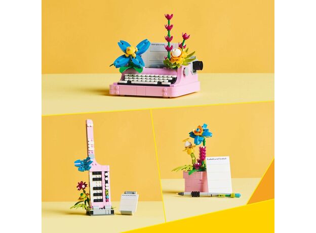 لگو کریتور 3 در 1 مدل ماشین تحریر همراه با گل ها (31169), image 13