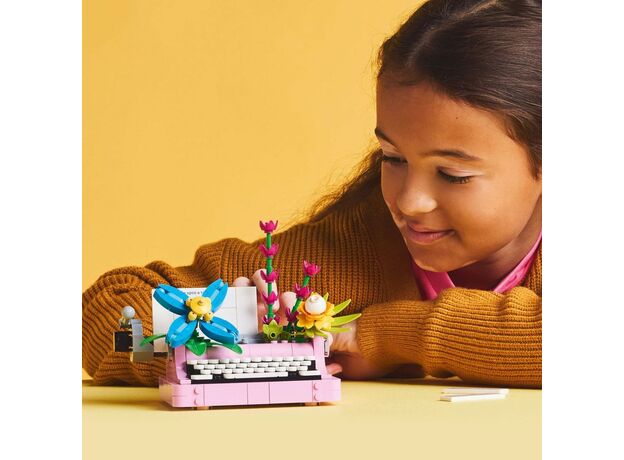 لگو کریتور 3 در 1 مدل ماشین تحریر همراه با گل ها (31169), image 2