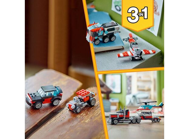 لگو کریتور 3 در 1 مدل کامیون حمل هلی کوپتر (31146), image 8