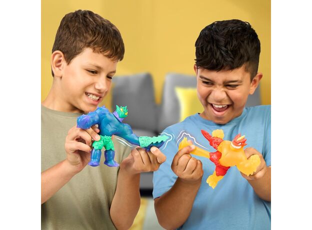 پک دو تایی عروسک های فشاری گو جیت زو Goo Jit Zu سری Meteor Madness مدل Blazagon و Cacticus, تنوع: 43025 - Blazagon vs Cacticus, image 2