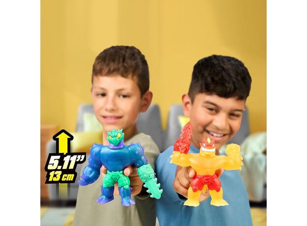پک دو تایی عروسک های فشاری گو جیت زو Goo Jit Zu سری Meteor Madness مدل Blazagon و Cacticus, تنوع: 43025 - Blazagon vs Cacticus, image 3