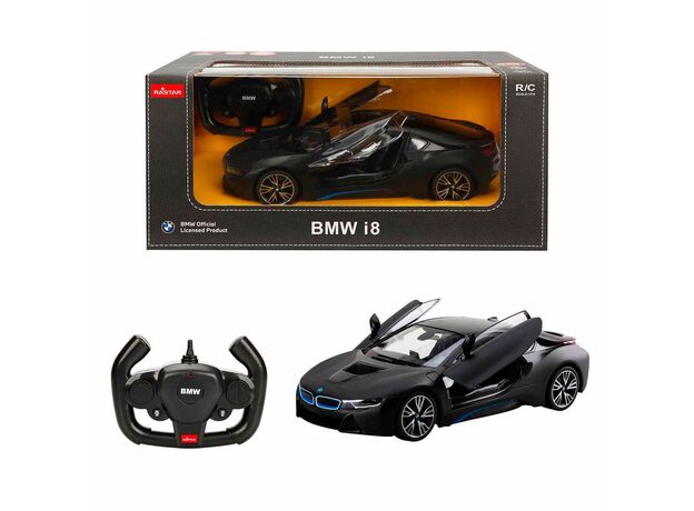 ماشین کنترلی ب ام و I8 مشکی مات راستار با مقیاس 1:14, تنوع: 71060-Black, image 