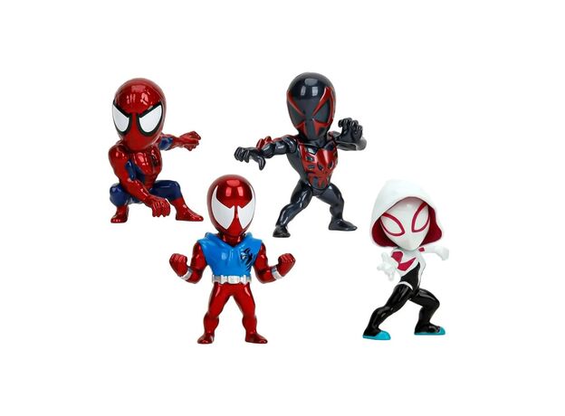 ست چهارتایی فیگورهای فلزی 6 سانتی اسپایدرمن Marvel, image 3
