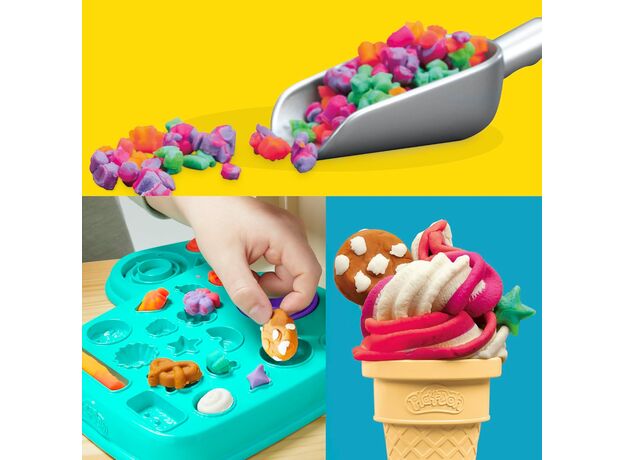 ست خمیر بازی بستنی ساز رنگین کمانی Play Doh, image 8