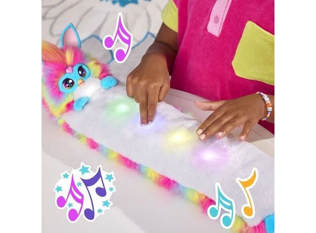 عروسک پولیشی رباتیک 81 سانتی DJ فربی Furby مدل رنگین کمانی, image 12