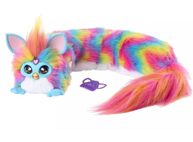 عروسک پولیشی رباتیک 81 سانتی DJ فربی Furby مدل رنگین کمانی, image 14