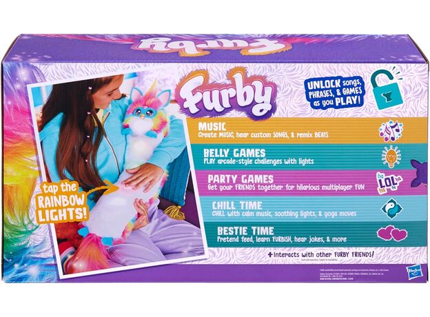 عروسک پولیشی رباتیک 81 سانتی DJ فربی Furby مدل رنگین کمانی, image 17