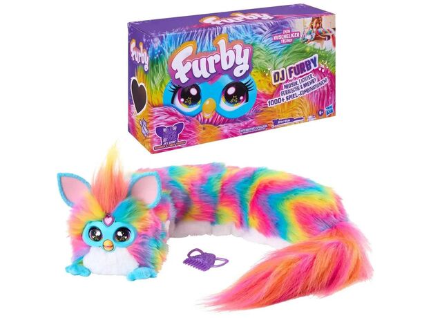 عروسک پولیشی رباتیک 81 سانتی DJ فربی Furby مدل رنگین کمانی, image 
