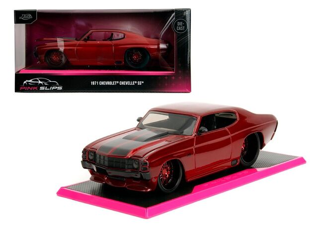 ماشین فلزی شورلت Chevelle SS سری Pink Slips مدل قرمز با مقیاس 1:24, image 