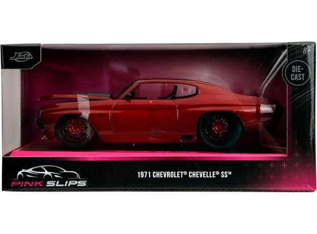 ماشین فلزی شورلت Chevelle SS سری Pink Slips مدل قرمز با مقیاس 1:24, image 9