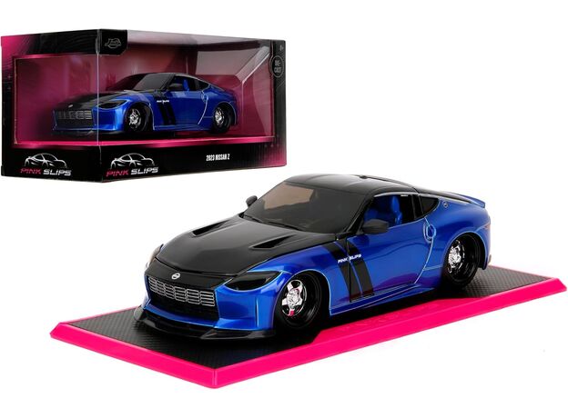 ماشین فلزی نیسان Z 2023 سری Pink Slips مدل آبی با مقیاس 1:24, image 