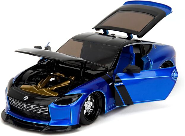 ماشین فلزی نیسان Z 2023 سری Pink Slips مدل آبی با مقیاس 1:24, image 5