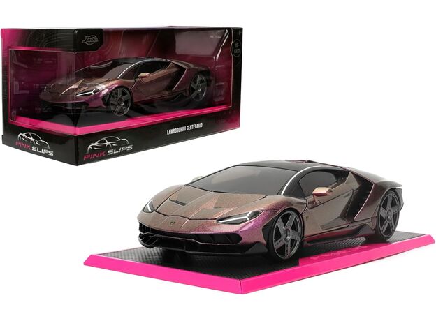 ماشین فلزی لامبورگینی سنتناریو سری Pink Slips مدل بنفش با مقیاس 1:24, image 