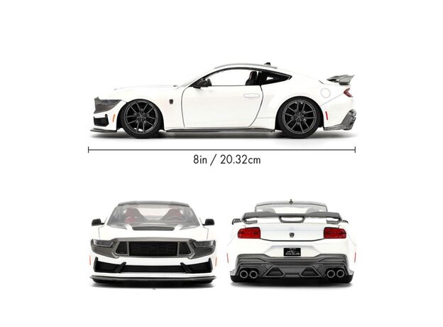 ماشین فلزی فورد موستانگ Dark Horse سری Pink Slips مدل سفید با مقیاس 1:24, image 10