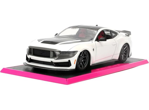 ماشین فلزی فورد موستانگ Dark Horse سری Pink Slips مدل سفید با مقیاس 1:24, image 2