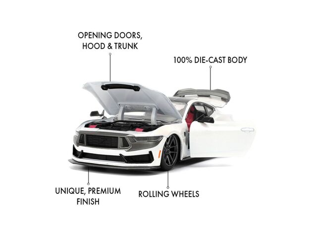 ماشین فلزی فورد موستانگ Dark Horse سری Pink Slips مدل سفید با مقیاس 1:24, image 9