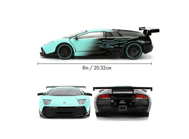 ماشین فلزی لامبورگینی مورسیه لاگو LP640 سری Pink Slips مدل فیروزه ای با مقیاس 1:24, image 8