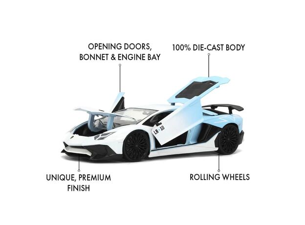 ماشین فلزی لامبورگینی اونتادور SV سری Pink Slips مدل سفید با مقیاس 1:24, image 2