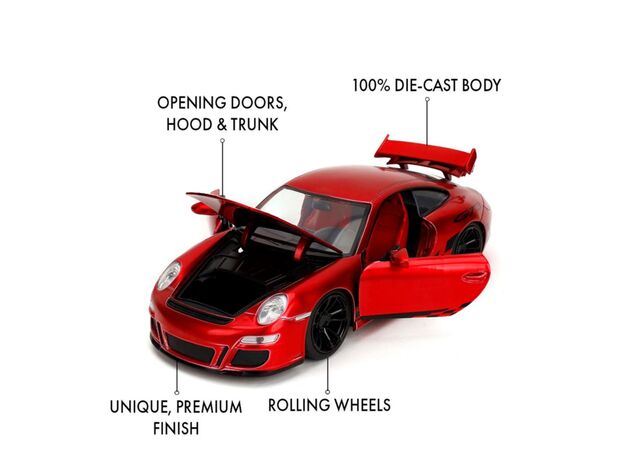 ماشین فلزی پورشه 911 توربو سری Pink Slips مدل قرمز با مقیاس 1:24, image 6