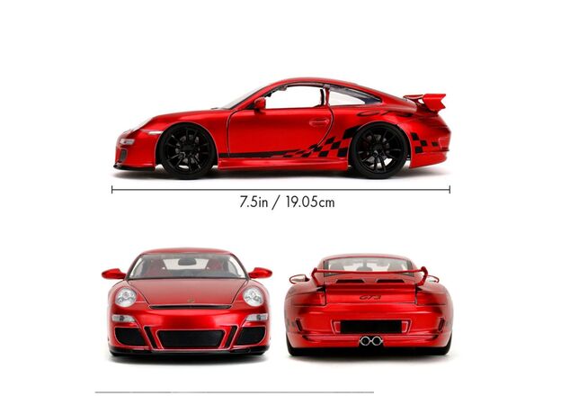 ماشین فلزی پورشه 911 توربو سری Pink Slips مدل قرمز با مقیاس 1:24, image 7