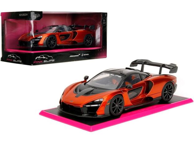 ماشین فلزی مک لارن سنا سری Pink Slips مدل نارنجی با مقیاس 1:24, image 