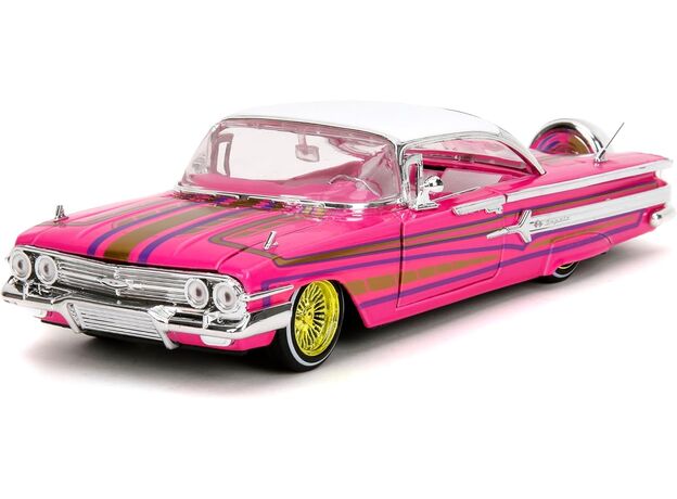 ماشین فلزی شورلت ایمپالا سری Pink Slips مدل صورتی با مقیاس 1:24, image 4