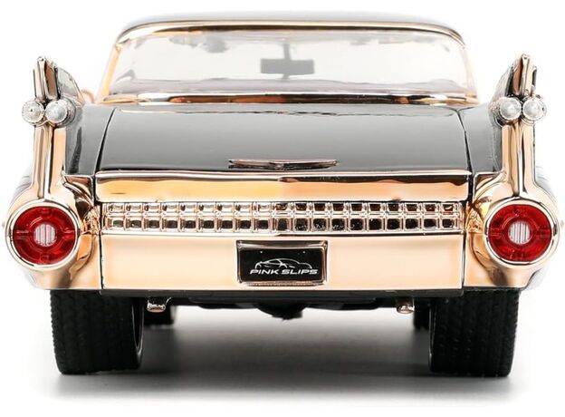 ماشین فلزی کادیلاک کوپه دویل 1959 سری Pink Slips مدل مشکی با مقیاس 1:24, image 10