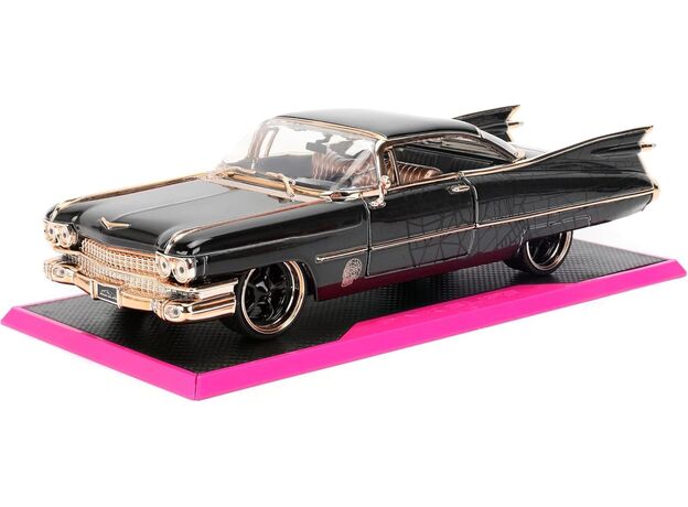 ماشین فلزی کادیلاک کوپه دویل 1959 سری Pink Slips مدل مشکی با مقیاس 1:24, image 2