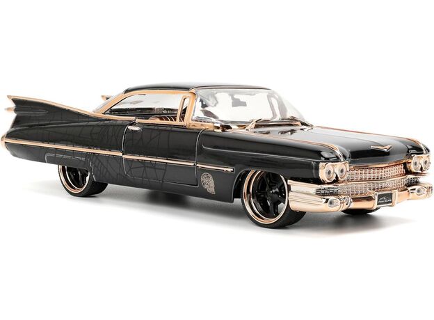 ماشین فلزی کادیلاک کوپه دویل 1959 سری Pink Slips مدل مشکی با مقیاس 1:24, image 4