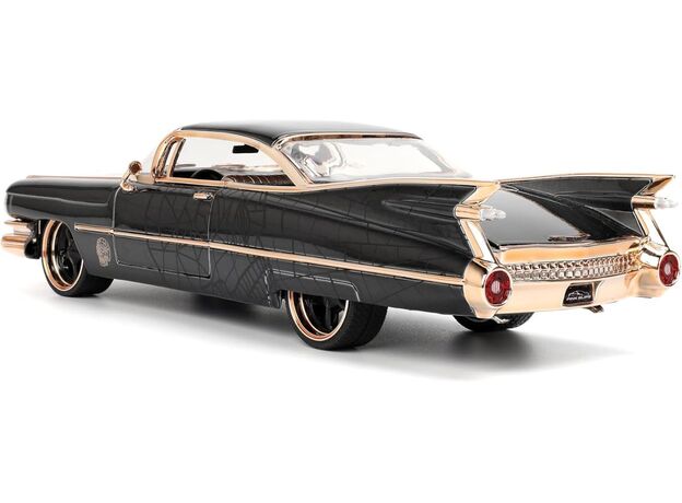 ماشین فلزی کادیلاک کوپه دویل 1959 سری Pink Slips مدل مشکی با مقیاس 1:24, image 9