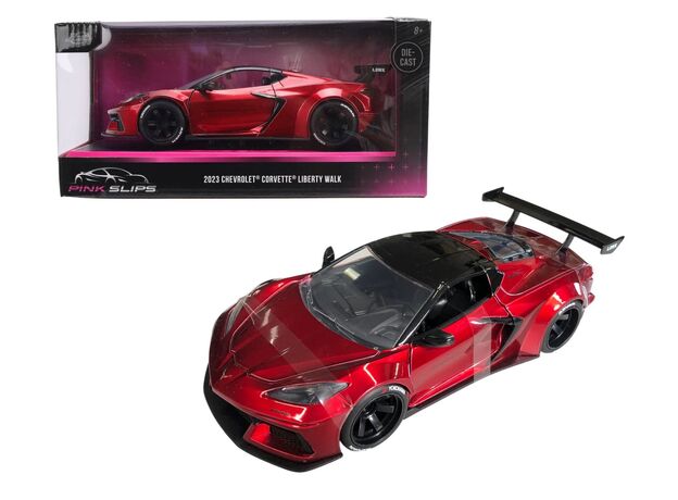 ماشین فلزی شورلت کوروت Liberty Walk سری Pink Slips مدل قرمز با مقیاس 1:24, image 