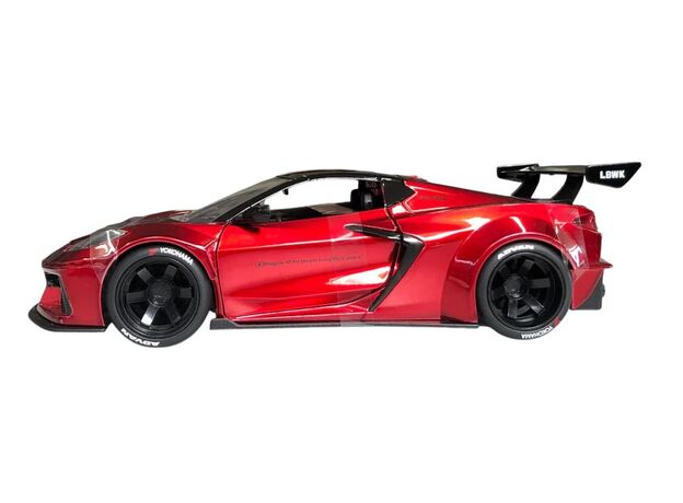 ماشین فلزی شورلت کوروت Liberty Walk سری Pink Slips مدل قرمز با مقیاس 1:24, image 4