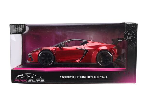 ماشین فلزی شورلت کوروت Liberty Walk سری Pink Slips مدل قرمز با مقیاس 1:24, image 7