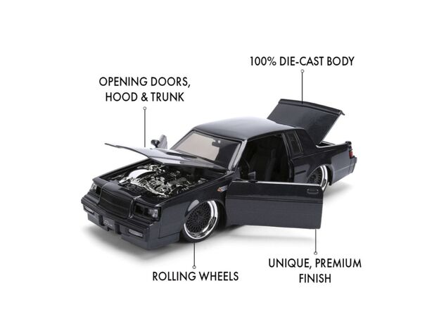 ماشین فلزی بیوک گرند نشنال 1987 سری Pink Slips مدل مشکی با مقیاس 1:24, image 7