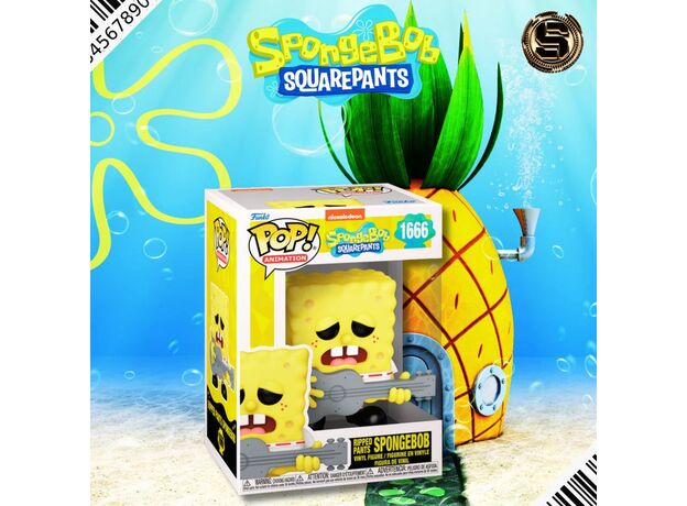 فیگور 9 سانتی فانکو پاپ باب اسفنجی با لباس پاره (1666), image 4