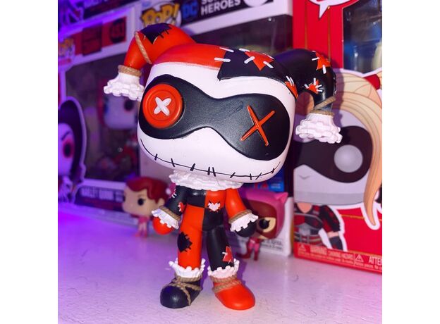 فیگور 9 سانتی فانکو پاپ هارلی کوئین پچ ورک (510), image 3