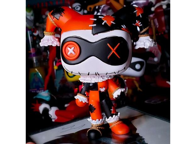 فیگور 9 سانتی فانکو پاپ هارلی کوئین پچ ورک (510), image 4