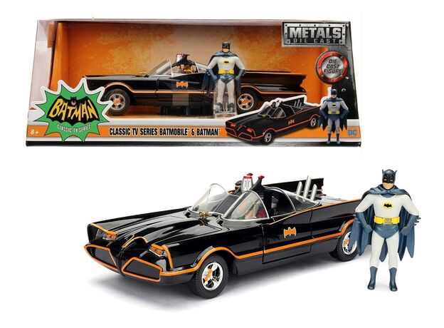 ماشین فلزی بتموبیل 1966 به همراه فیگور فلزی بتمن با مقیاس 1:24, image 