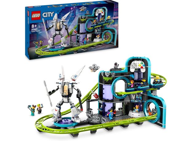 لگو سیتی مدل پارک ترن هوایی دنیای ربات‌ ها (60421), image 