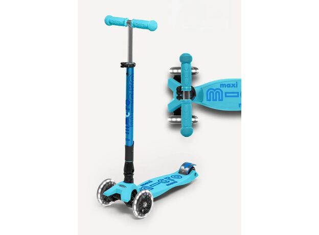 اسکوتر مکسی دلوکس جمع شو مایکرو Micro با چرخ های چراغ دار مدل آبی روشن, تنوع: MMD092-Blue, image 9