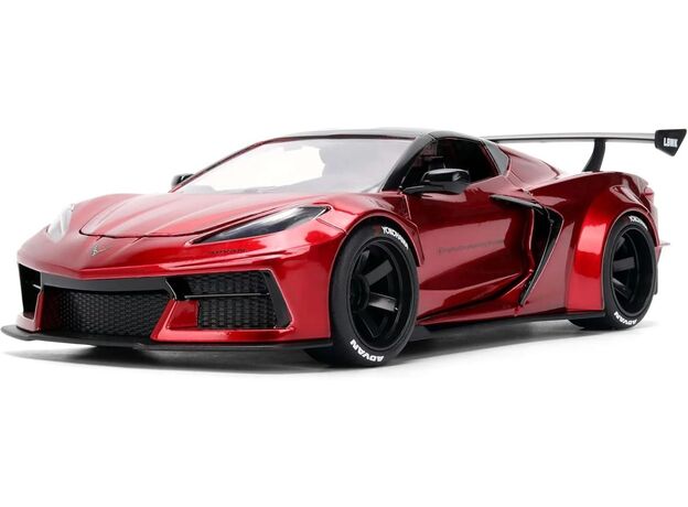 ماشین فلزی شورلت کوروت Liberty Walk سری Pink Slips مدل قرمز با مقیاس 1:24, image 2