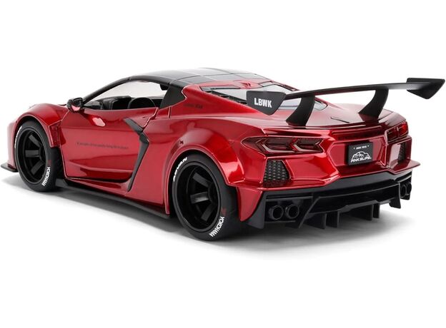 ماشین فلزی شورلت کوروت Liberty Walk سری Pink Slips مدل قرمز با مقیاس 1:24, image 6