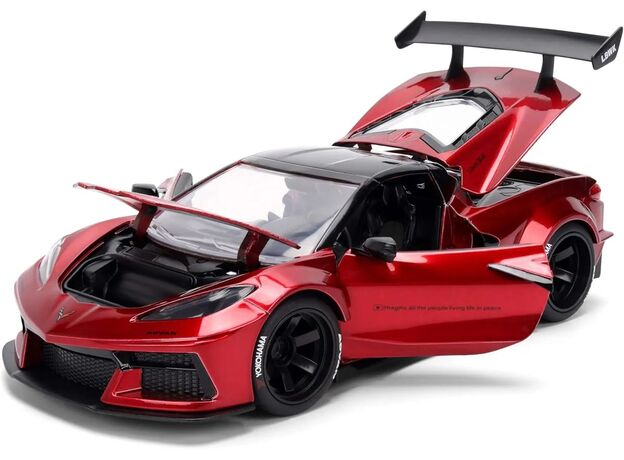 ماشین فلزی شورلت کوروت Liberty Walk سری Pink Slips مدل قرمز با مقیاس 1:24, image 4