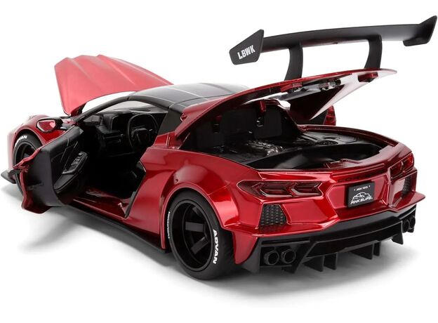 ماشین فلزی شورلت کوروت Liberty Walk سری Pink Slips مدل قرمز با مقیاس 1:24, image 5