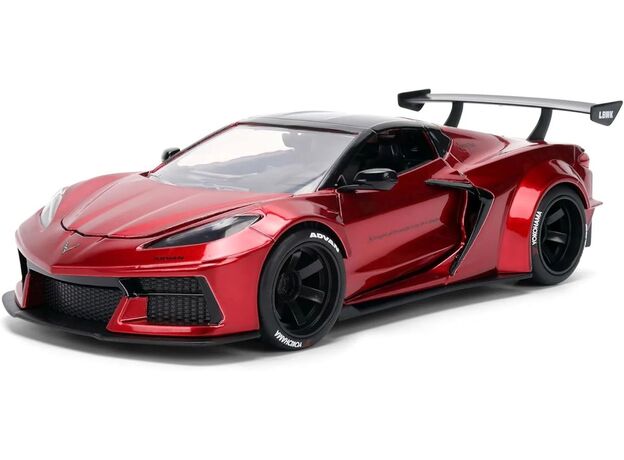 ماشین فلزی شورلت کوروت Liberty Walk سری Pink Slips مدل قرمز با مقیاس 1:24, image 3