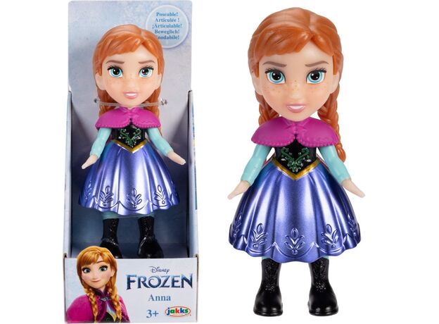 عروسک 8 سانتی پرنسس آنا با دامن بنفش Disney Frozen, image 